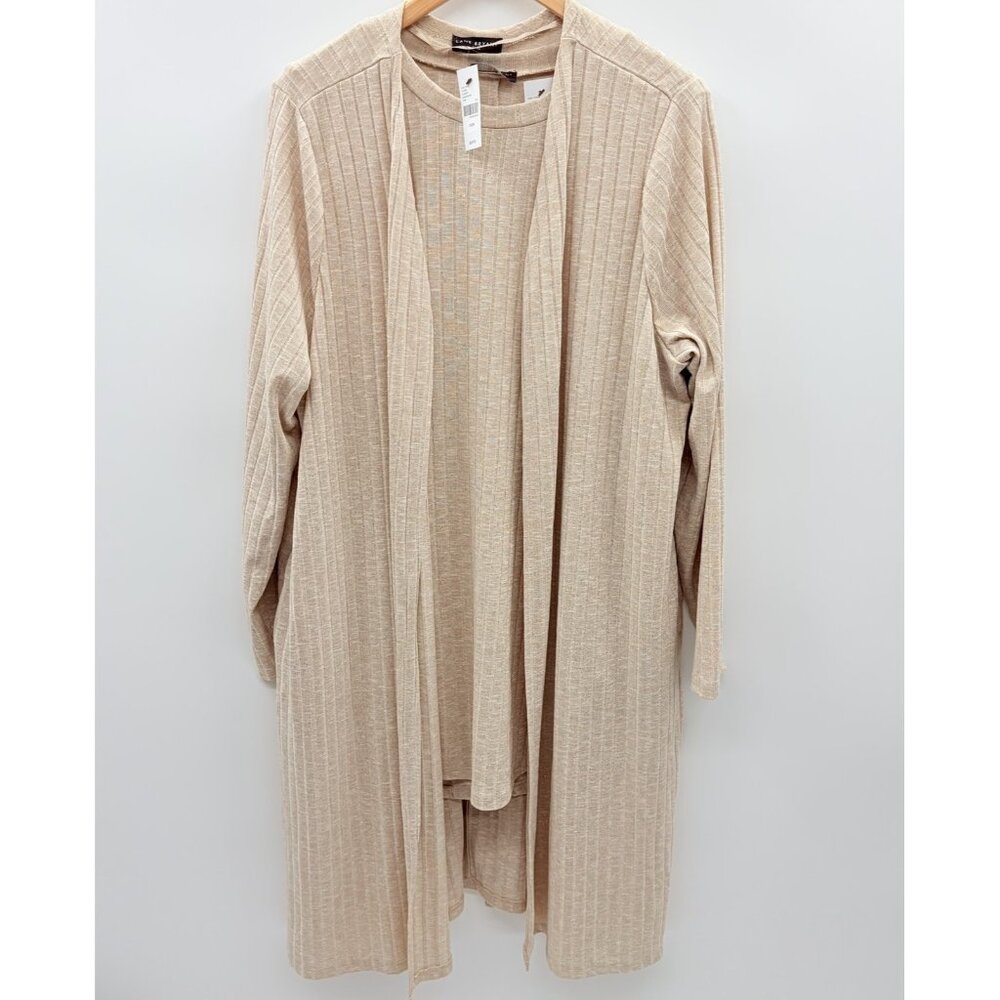 Lane Bryant Womens Plus Size 22/24 Longline Duster Cardigan & Matching Tank Top